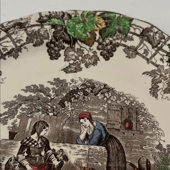 Spode Decorative Plate with Green and Brown Motif - Picture 3 of 7